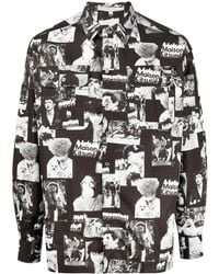 Maison Kitsuné - Graphic-Print Cotton Shirt - Lyst