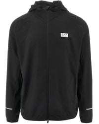 EA7 - Zip-Up Hoodie - Lyst