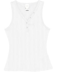 Calvin Klein - Débardeur En Maille Nervurée - Lyst