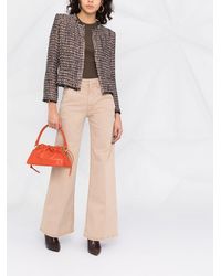 Mother Schlagjeans mit hohem Bund - Mehrfarbig