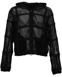 FILTH - Mesh-Panel Zip-Up Hoodie - Lyst
