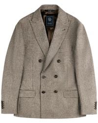 Fay - Blazer Croisé À Carreaux Prince De Galles - Lyst