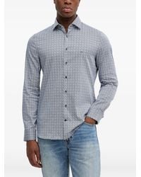 Michael Kors - Monogram-Print Long-Sleeve Shirt - Lyst