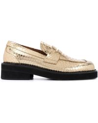 Marni Mocassini con effetto serpente - Metallizzato