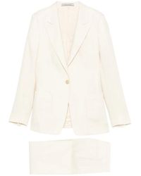 Tagliatore - Tailleur En Lin À Veste À Simple Boutonnage - Lyst