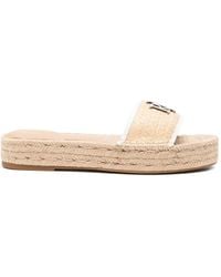 Ralph Lauren - Logo-Plaque Raffia Espadrilles - Lyst