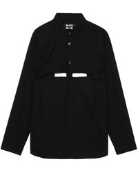 COMME DES GARÇON BLACK - Cut-out Cotton Shirt - Lyst