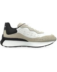 McQueen - Logo-Embossed Panelled Sneakers - Lyst