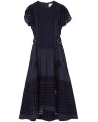3.1 Phillip Lim - Broderie Anglaise Jurk Met Tulp - Lyst