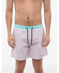 John Richmond - Logo-Print Drawstring Swim Shorts - Lyst