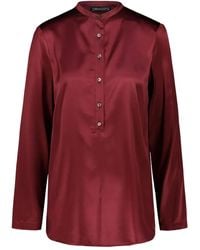 DR. HOPE - Mandarin-Collar Silk Top - Lyst