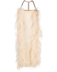 Sportmax - Robe Mi-Longue Ussita À Détails De Plumes - Lyst