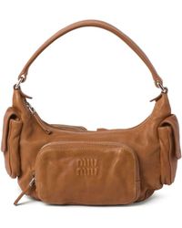 Miu Miu - Pocket Leather Shoulder Bag - Lyst