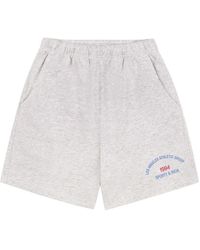 Sporty & Rich - Logo-Print Track Shorts - Lyst