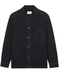 Saint Laurent - Cassandre Shirtjack Van Katoenen Linnen Gabardine - Lyst