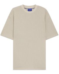 HUGO - Waffle-Structure T-Shirt - Lyst