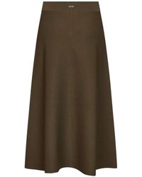Max Mara - Milano-Knit Midi Flared Skirt - Lyst