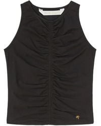 Palm Angels - Ruched Stretch-Cotton Tank Top - Lyst