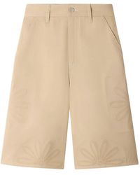 Sandro - Cotton Bermudas With Flower Details - Lyst