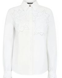 Roberto Cavalli - Camicia Con Dettaglio Ricamato A Fiori - Lyst