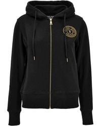 Versace Jeans Couture - Logo-Patch Zip-Up Hoodie - Lyst