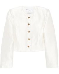 Brandon Maxwell - Single-Breasted Silk Jacket - Lyst