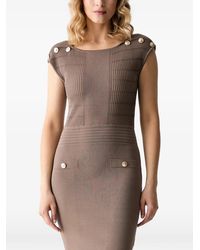 Guess - Vestido Corto De Canalé Con Botones - Lyst