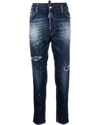 DSquared² - Paint-splatter Ripped Skinny Jeans - Lyst