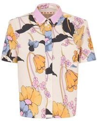 Marni - Overhemd Met Bloemenprint - Lyst