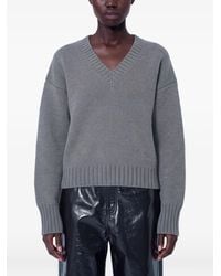 Rohe - Pull Sculptural En Maille Côtelée À Col V - Lyst