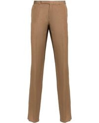 ZEGNA - Pressed-Crease Straight-Leg Trousers - Lyst
