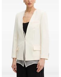 SIMONA CORSELLINI - Cady Organza-Detail Blazer - Lyst