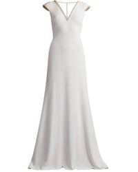 Tadashi Shoji - Marcellina Maxikleid mit V-Ausschnitt - Lyst