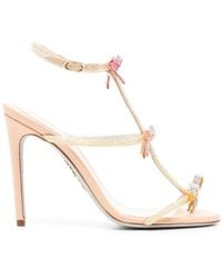 Rene Caovilla - Caterina 100Mm Leather Sandals - Lyst