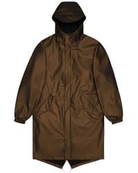 Rains - Parka À Ourlet Plus Long Au Dos - Lyst
