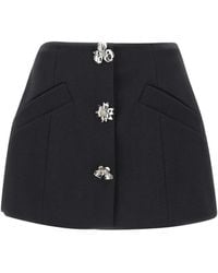 Blumarine - Flower-Embellished Mini Skirt - Lyst