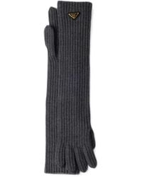 Prada - Wool Knit Gloves - Lyst