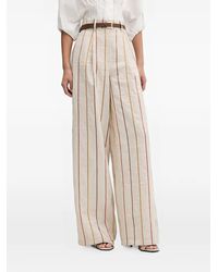 ViCOLO - Pantalon Rayé À Design Plissé - Lyst