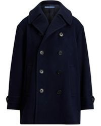 Polo Ralph Lauren - Wool Coat With Logo - Lyst