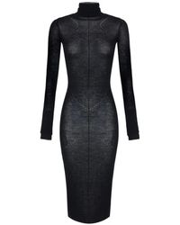Elisabetta Franchi - Knit Openwork Dress - Lyst