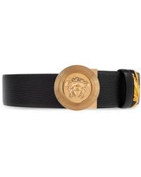 Versace - Medusa-Buckle Leather Belt - Lyst