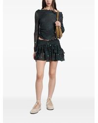 Siedres - Ruffled Button-Embellished Skirt - Lyst