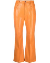 Nanushka - Pantalon Évasé En Cuir Artificiel - Lyst