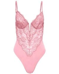 Fleur du Mal - Bianca Lace Bodysuit - Lyst