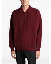 Roberto Collina - Quarter-Zip Chest-Pocket Polo Shirt - Lyst