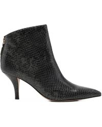 Twinset - Snakeskin-Effect Pointed-Toe Ankle Boots - Lyst