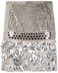 Alberta Ferretti - Sequin-Embellished Mini Skirt - Lyst