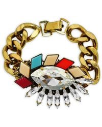 Anton Heunis - Garnet-Embellished Curb-Link Bracelet - Lyst