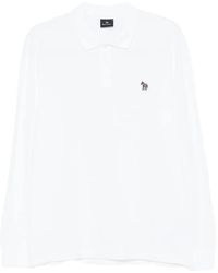 Paul Smith - Poloshirt Met Zebra-Patch En Lange Mouwen - Lyst