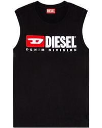 DIESEL - T-bisco-divstroyed Logo-print Tank Top - Lyst